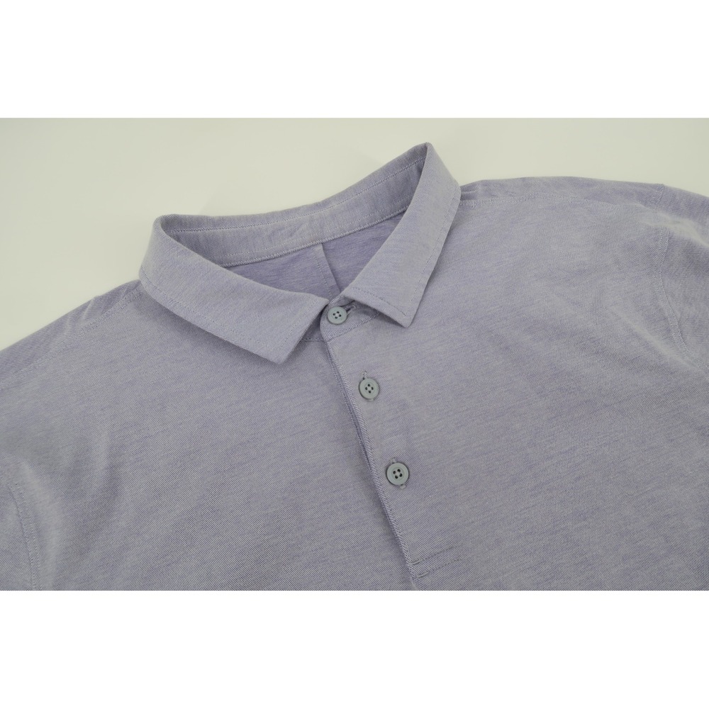 Lululemon Evolution Polo Shirt Mens XXL Light Purple Short Sleeve Performance